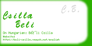 csilla beli business card